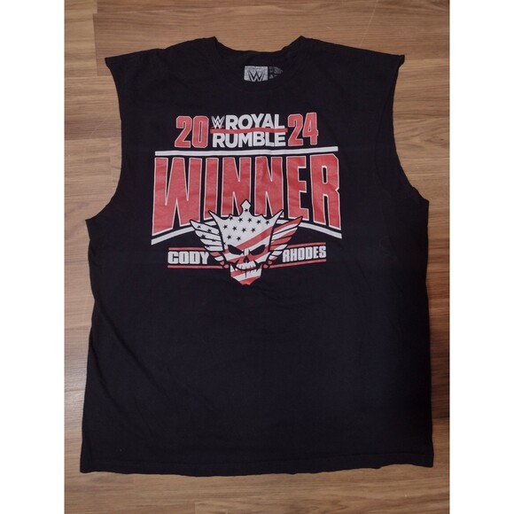 Royal Rumble Winner 2024 WWE Mens XL T-Shirt Cut Off Metal - Picture 7 of 7